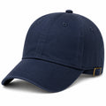 Cappellino da baseball taglia unica in tessuto blu navy con visiera curva regolabile