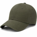 Cappellino da baseball taglia unica in tessuto verde militare con visiera curva